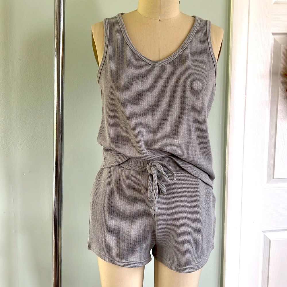 Grey Knit Lounge Set